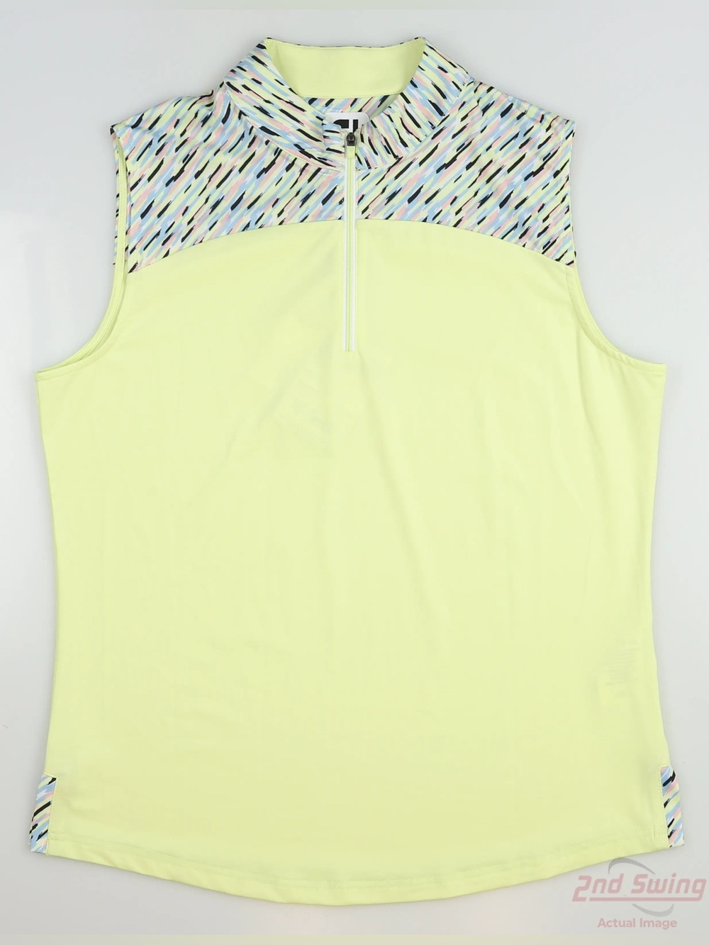 FootJoy. Colorblock Sleeveless Polo. Yellow. Size Medium.